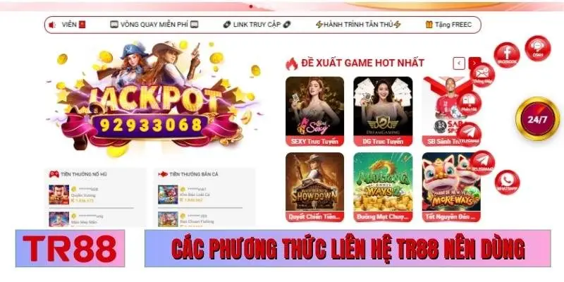 Các phương thức liên hệ TR88 nên dùng