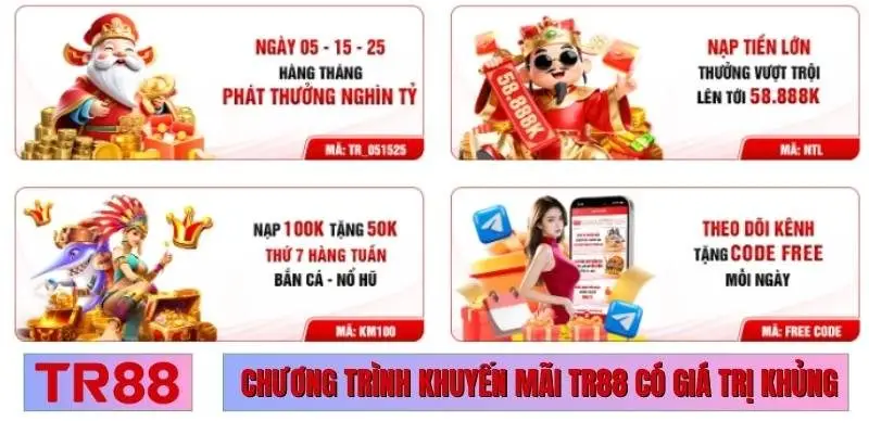 Chương trình khuyến mãi TR88 có giá trị khủng