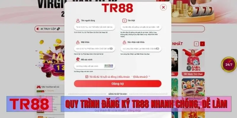 Quy trình đăng ký TR88 nhanh chóng, dễ làm